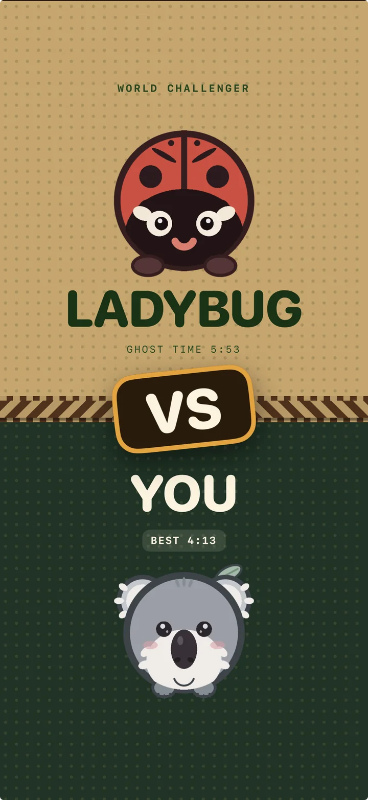 Grand Prix doors: the Ladybug rival versus the player, VS on the seam