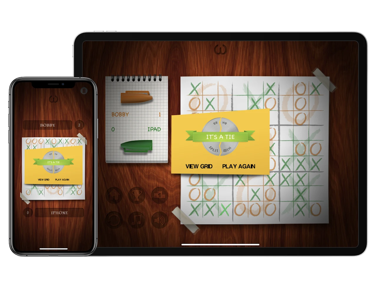 TicToe Fury: Online or offline: a tie game on iPad and iPhone